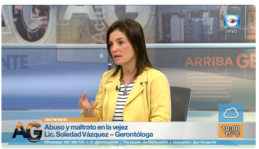 Lic. Vázquez en Canal 10 en el marco del Día de toma de conciencia sobre el abuso y maltrato en la vejez